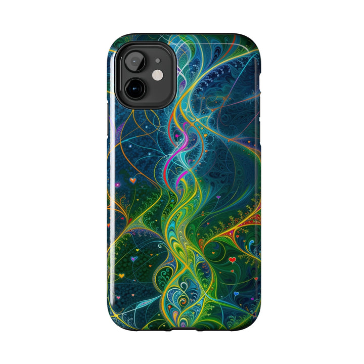 Vibrant Ethereal Swirls - Tough Phone Case - Phone Case - g(0D·IO) - iPhone 13 Mini - -