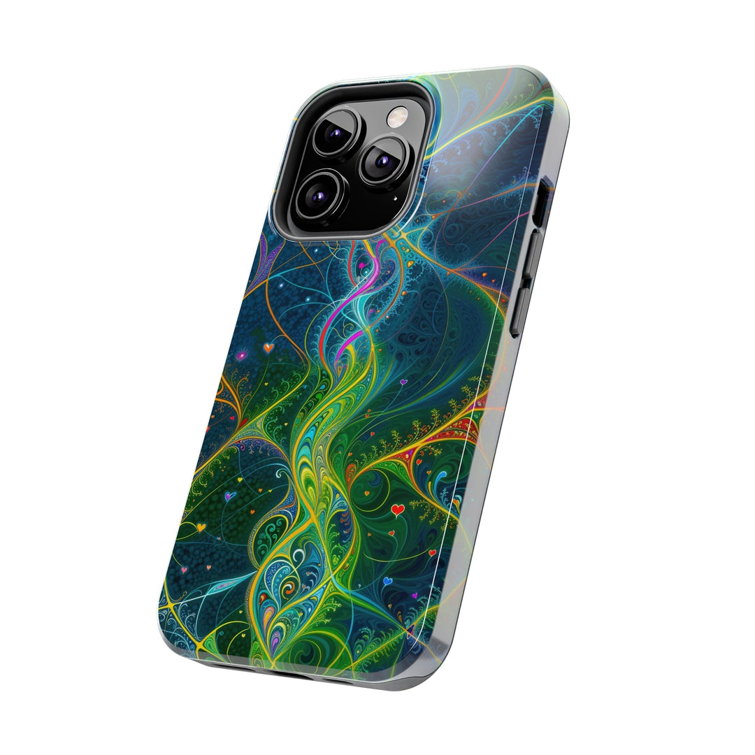 Vibrant Ethereal Swirls - Tough Phone Case - Phone Case - g(0D·IO) - iPhone 13 Mini - -