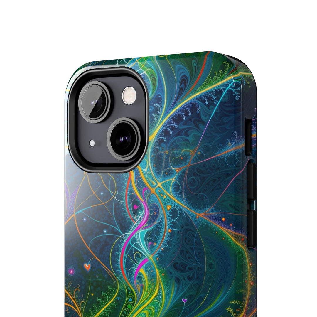 Vibrant Ethereal Swirls - Tough Phone Case - Phone Case - g(0D·IO) - iPhone 13 Mini - -