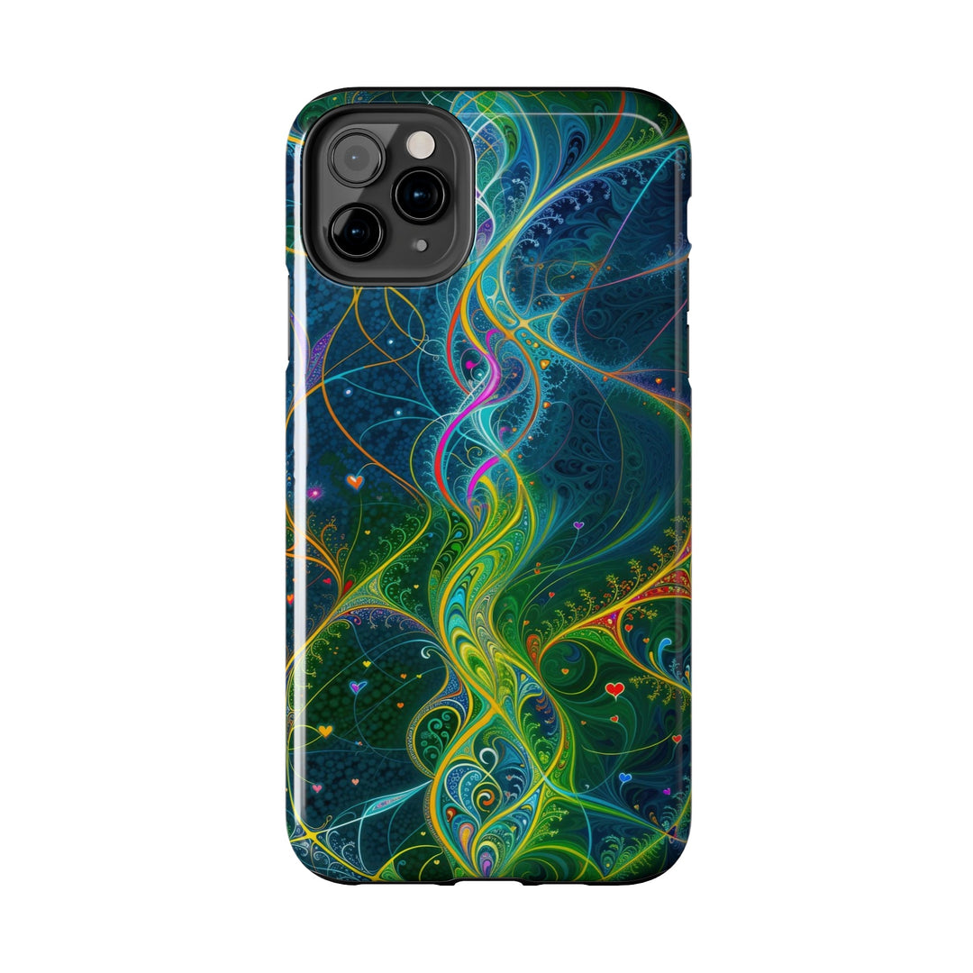 Vibrant Ethereal Swirls - Tough Phone Case - Phone Case - g(0D·IO) - iPhone 13 Mini - -