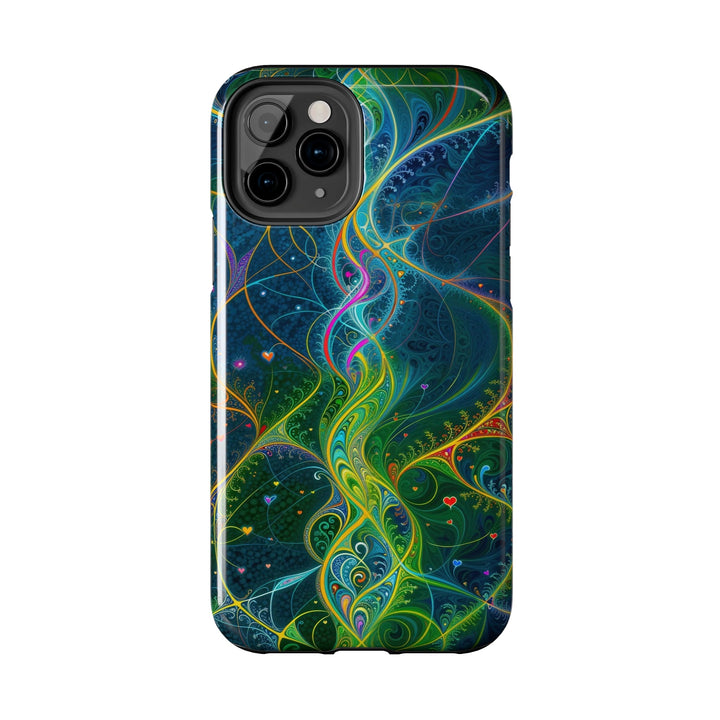 Vibrant Ethereal Swirls - Tough Phone Case - Phone Case - g(0D·IO) - iPhone 13 Mini - -