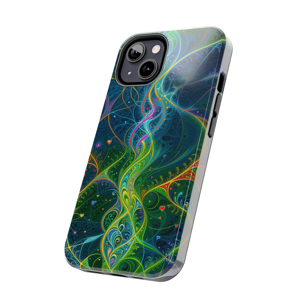 Vibrant Ethereal Swirls - Tough Phone Case - Phone Case - g(0D·IO) - iPhone 13 Mini - -