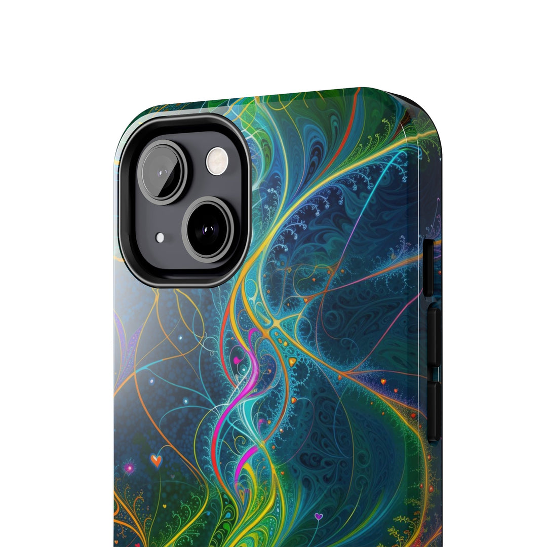 Vibrant Ethereal Swirls - Tough Phone Case - Phone Case - g(0D·IO) - iPhone 13 Mini - -