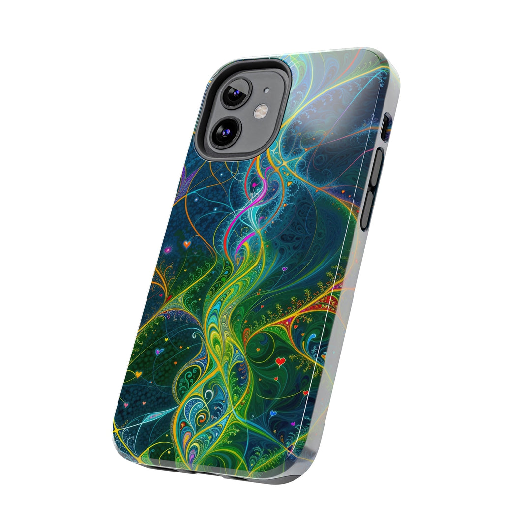 Vibrant Ethereal Swirls - Tough Phone Case - Phone Case - g(0D·IO) - iPhone 13 Mini - -