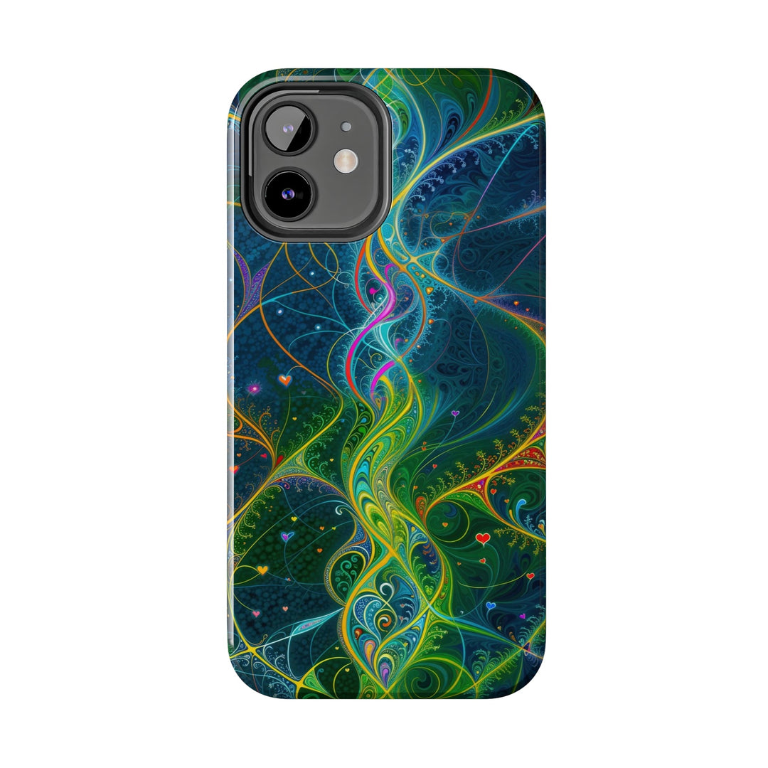 Vibrant Ethereal Swirls - Tough Phone Case - Phone Case - g(0D·IO) - iPhone 13 Mini - -