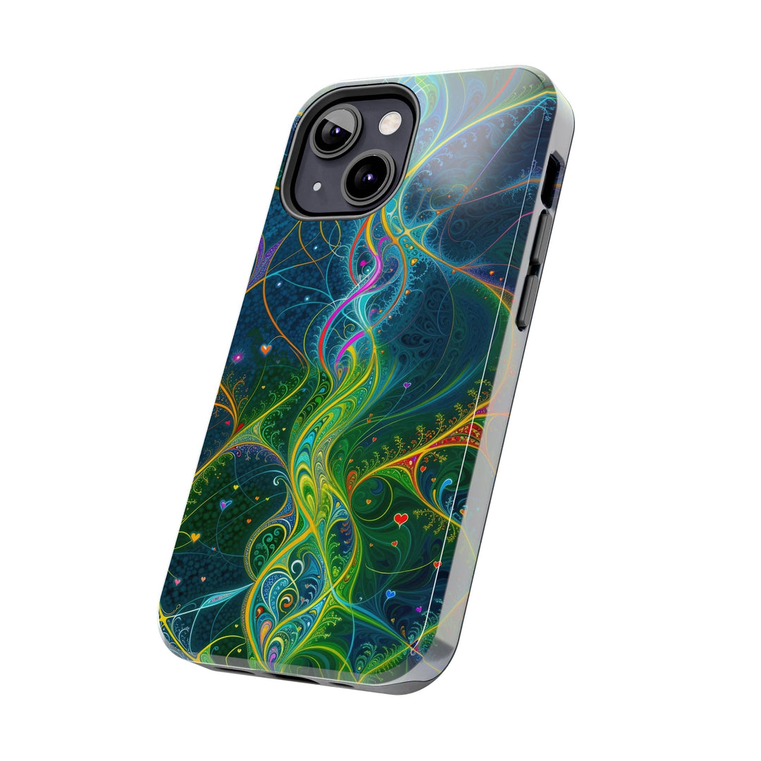 Vibrant Ethereal Swirls - Tough Phone Case - Phone Case - g(0D·IO) - iPhone 13 Mini - -