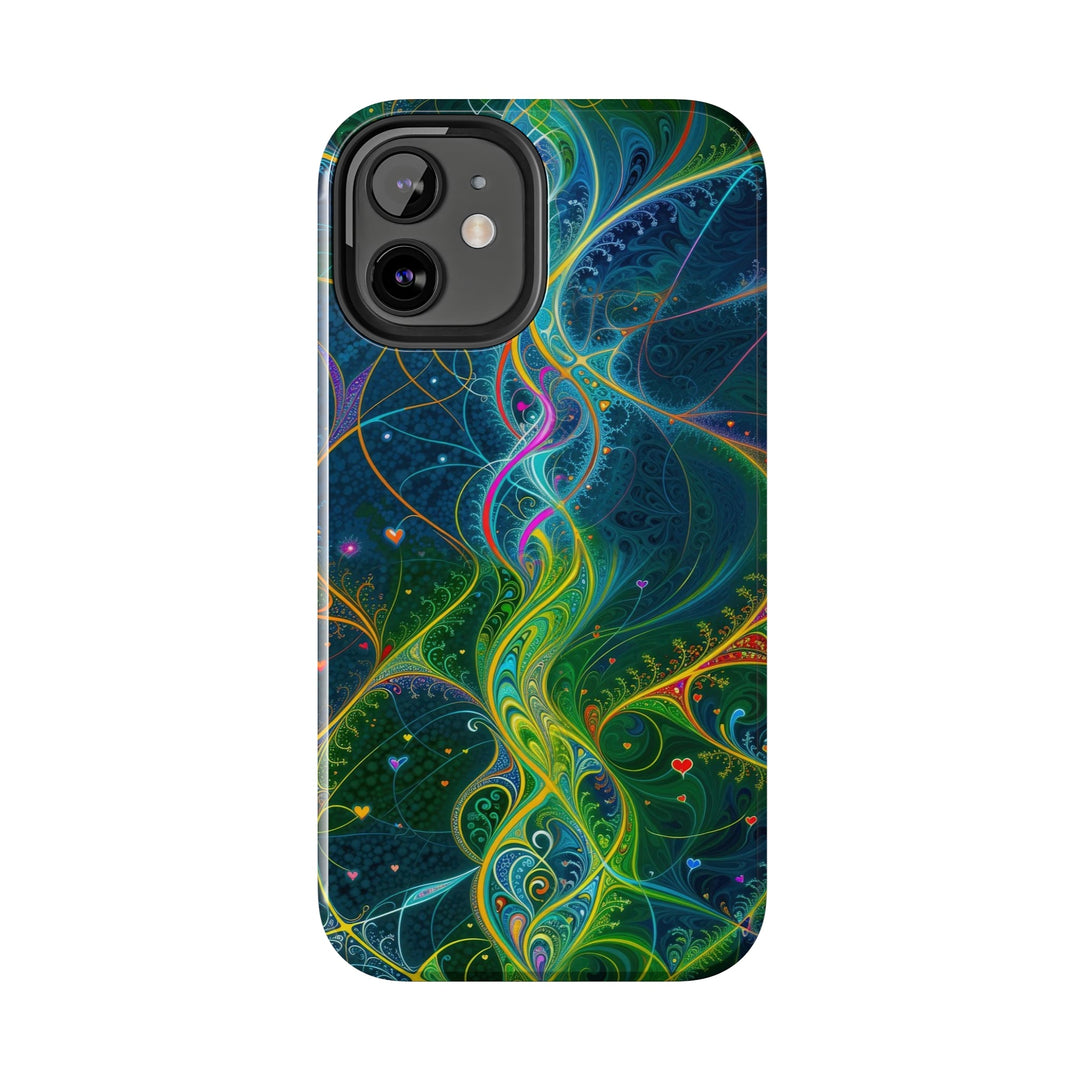 Vibrant Ethereal Swirls - Tough Phone Case - Phone Case - g(0D·IO) - iPhone 13 Mini - -