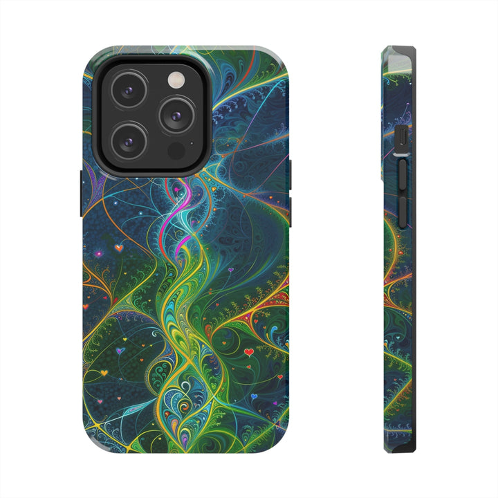 Vibrant Ethereal Swirls - Tough Phone Case - Phone Case - g(0D·IO) - iPhone 14 Pro - -