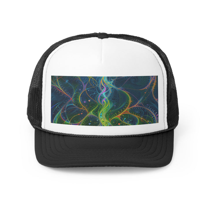 Vibrant Ethereal Swirls - Trucker Hat - Hats - g(0D·IO) - Black - One size -