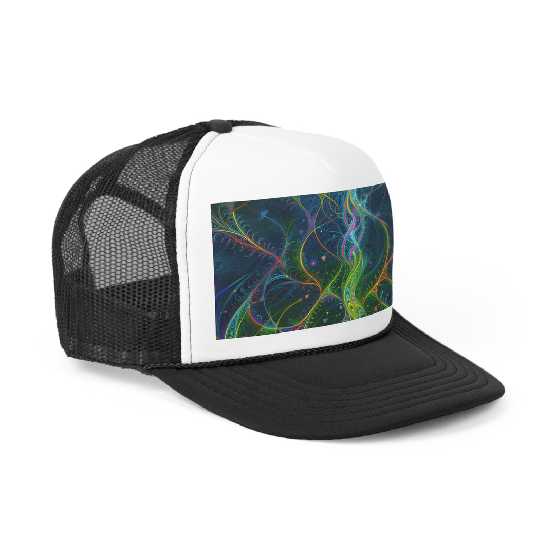 Vibrant Ethereal Swirls - Trucker Hat - Hats - g(0D·IO) - Pink - One size -