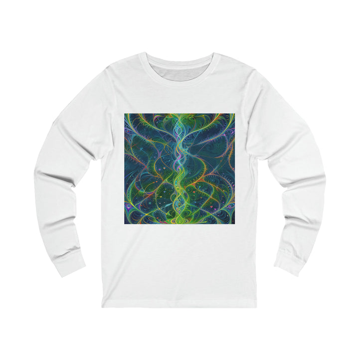 Vibrant Ethereal Swirls - Unisex Jersey Long Sleeve Tee - Long-sleeve - g(0D·IO) - S - White -