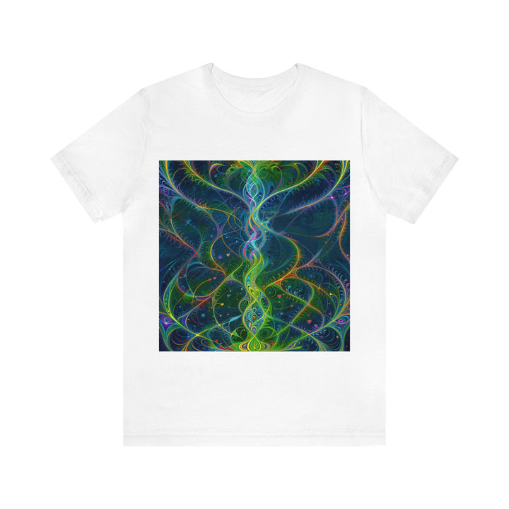 Vibrant Ethereal Swirls - Unisex Jersey Short Sleeve Tee - T-Shirt - g(0D·IO) - White - S -