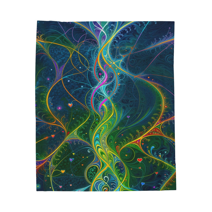 Vibrant Ethereal Swirls - Velveteen Plush Blanket - All Over Prints - g(0D·IO) - 50" × 60" - -