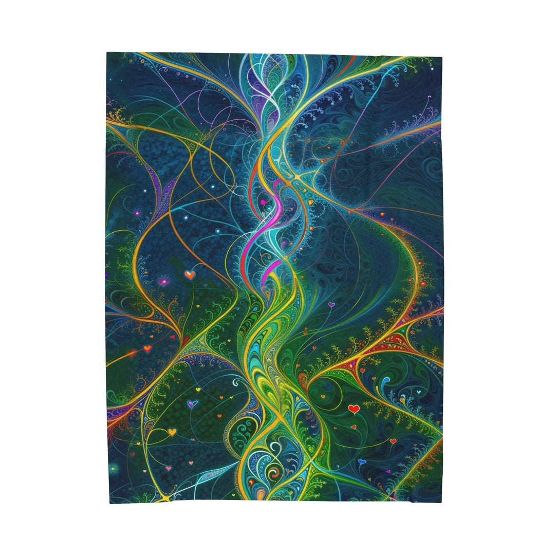 Vibrant Ethereal Swirls - Velveteen Plush Blanket - All Over Prints - g(0D·IO) - 60" × 80" - -