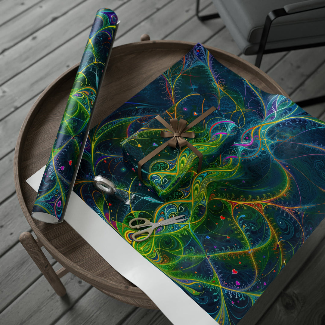 Vibrant Ethereal Swirls - Wrapping Paper - Home Decor - g(0D·IO) - 30" x 180" - Matte -