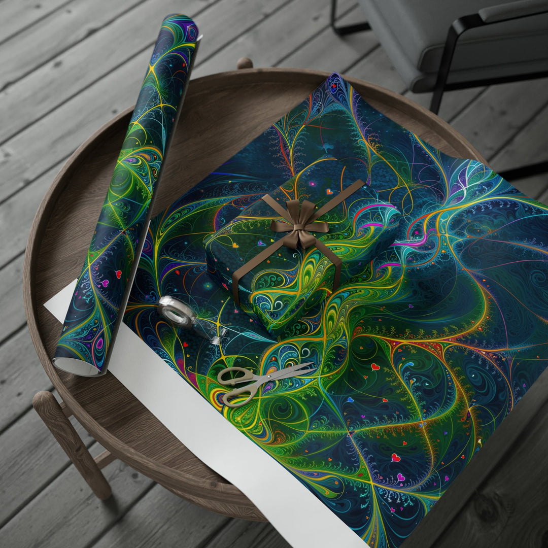 Vibrant Ethereal Swirls - Wrapping Paper - Home Decor - g(0D·IO) - 30" x 180" - Matte -