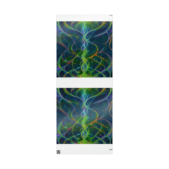 Vibrant Ethereal Swirls - Wrapping Paper - Home Decor - g(0D·IO) - 30'' x 72'' - Glossy -