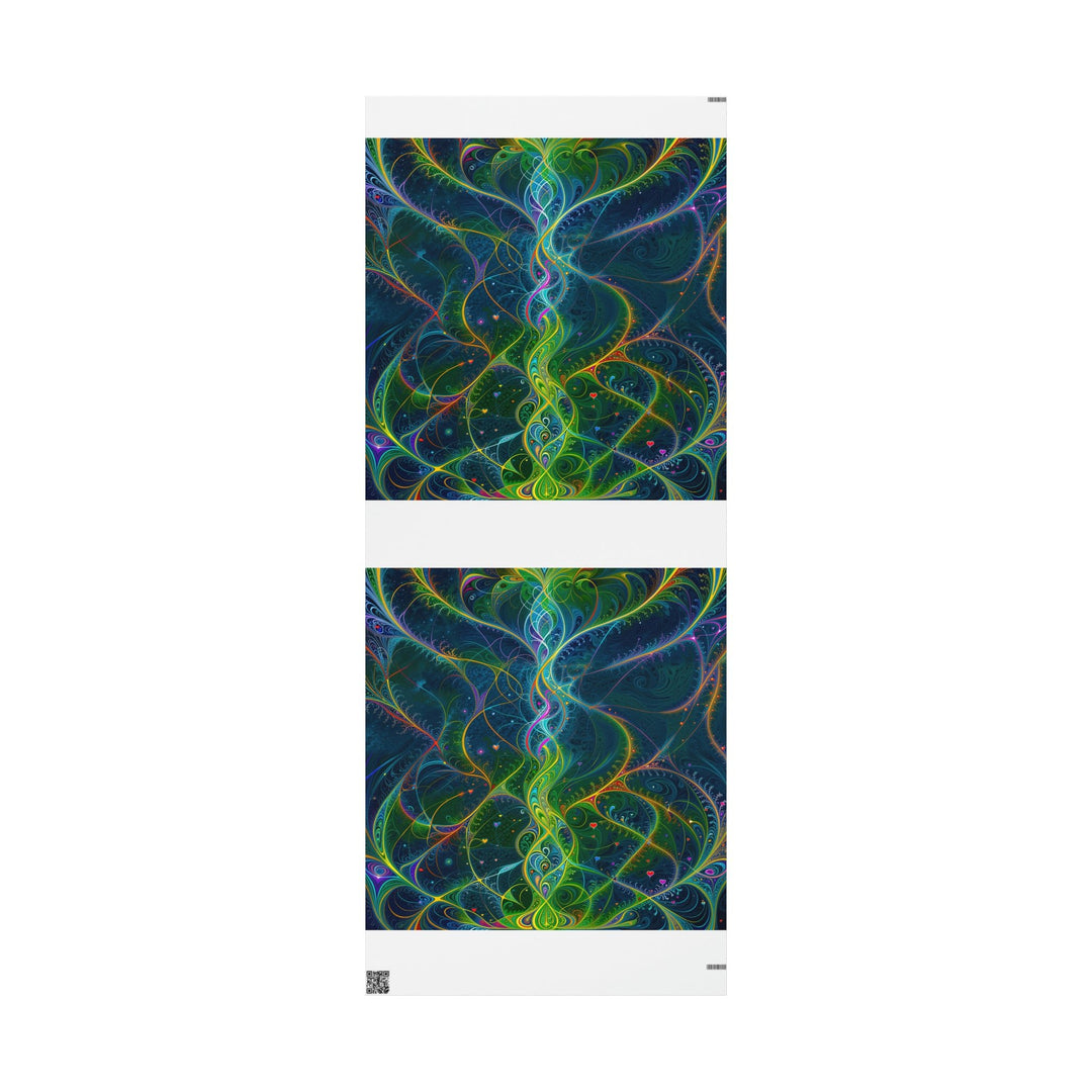 Vibrant Ethereal Swirls - Wrapping Paper - Home Decor - g(0D·IO) - 30'' x 72'' - Matte -