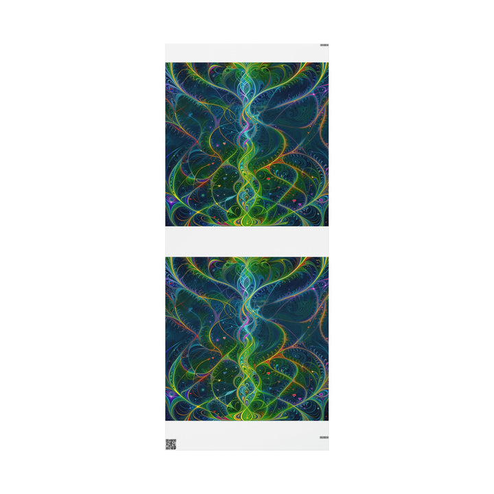 Vibrant Ethereal Swirls - Wrapping Paper - Home Decor - g(0D·IO) - 30'' x 72'' - Matte -
