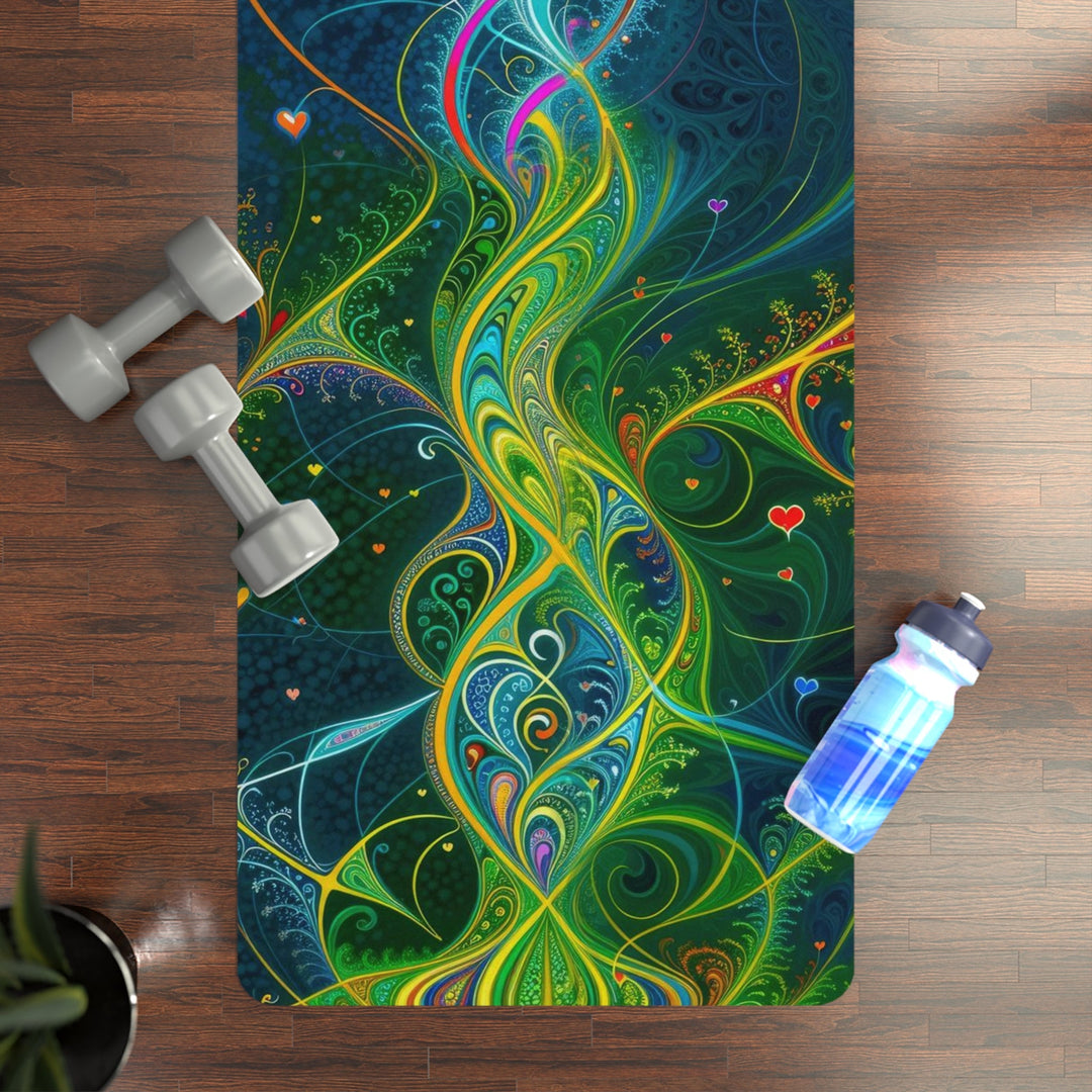 Vibrant Ethereal Swirls - Yoga Mat - Home Decor - g(0D·IO) - 24” x 68” - -