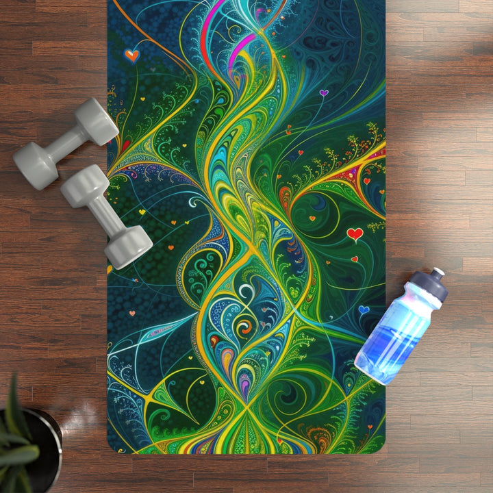 Vibrant Ethereal Swirls - Yoga Mat - Home Decor - g(0D·IO) - 24” x 68” - -
