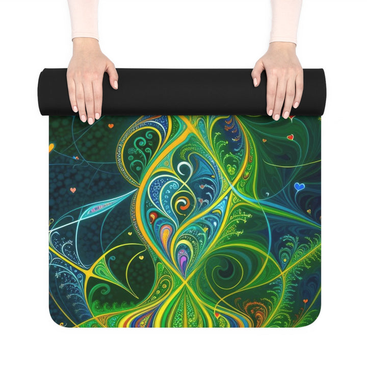 Vibrant Ethereal Swirls - Yoga Mat - Home Decor - g(0D·IO) - 24” x 68” - -