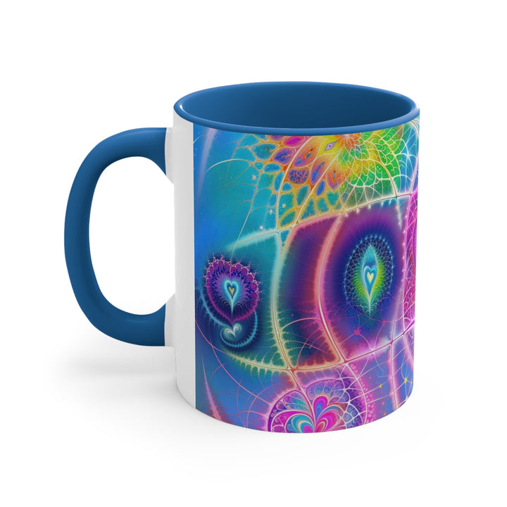 Vibrant Ethereal Symmetry - Accent Coffee Mug - Mug - g(0D·IO) - Pink - 11oz -