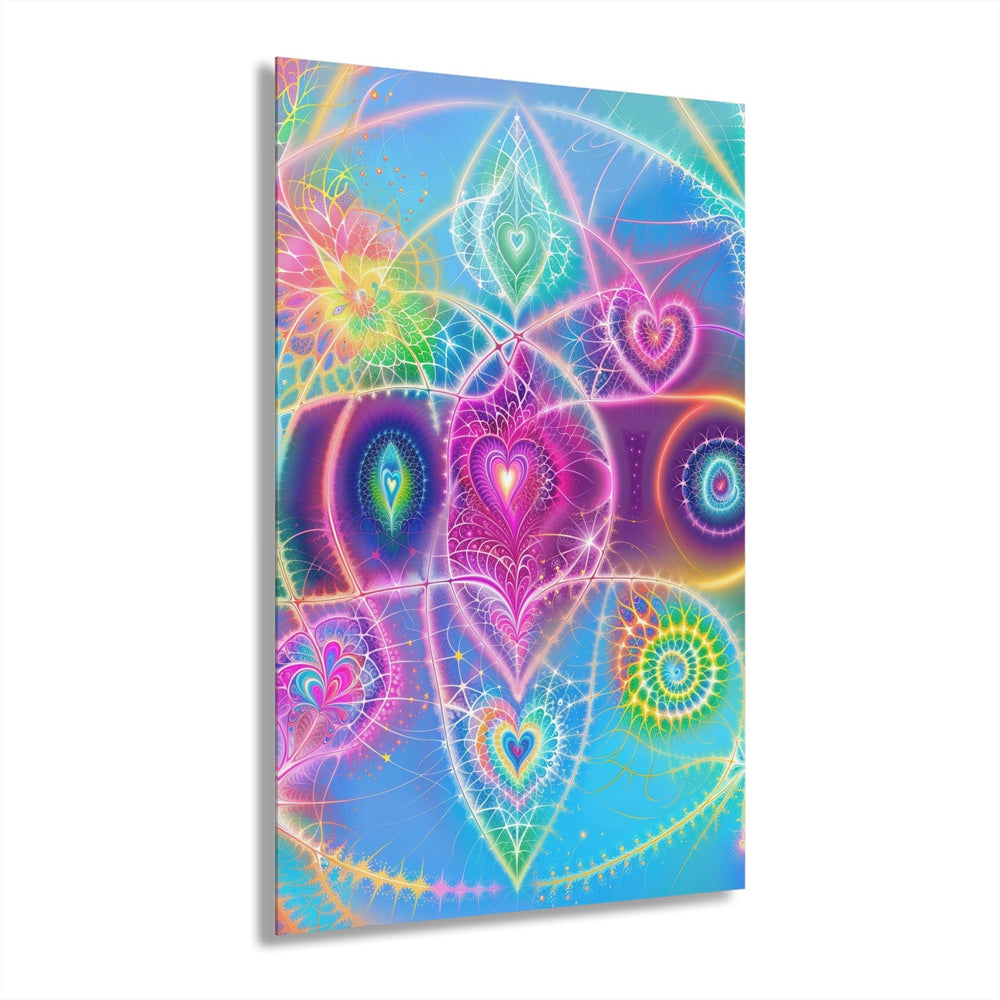 Vibrant Ethereal Symmetry - Acrylic Prints (French Cleat Hanging) - Home Decor - g(0D·IO) - 24" x 36" (Vertical) - 0.25'' -