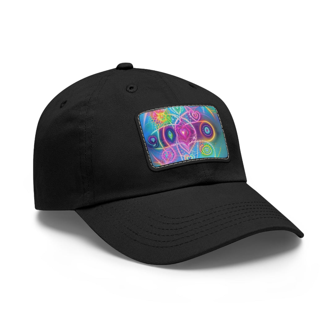 Vibrant Ethereal Symmetry - Dad Hat - Hats - g(0D·IO) - White / Black patch - Rectangle - One size