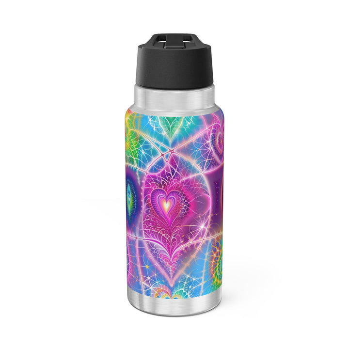 Vibrant Ethereal Symmetry - Gator Tumbler 32oz - Mug - g(0D·IO) - Silver - 32oz -