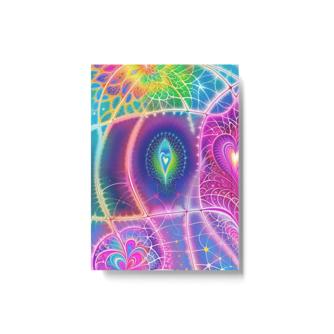 Vibrant Ethereal Symmetry - Hard Backed Journal - Paper products - g(0D·IO) - Graph - A5 - White