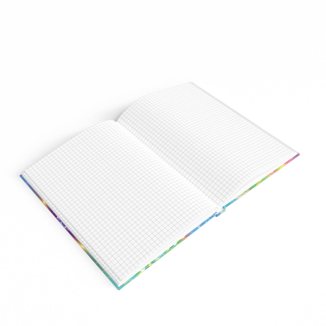 Vibrant Ethereal Symmetry - Hard Backed Journal - Paper products - g(0D·IO) - Graph - A5 - White