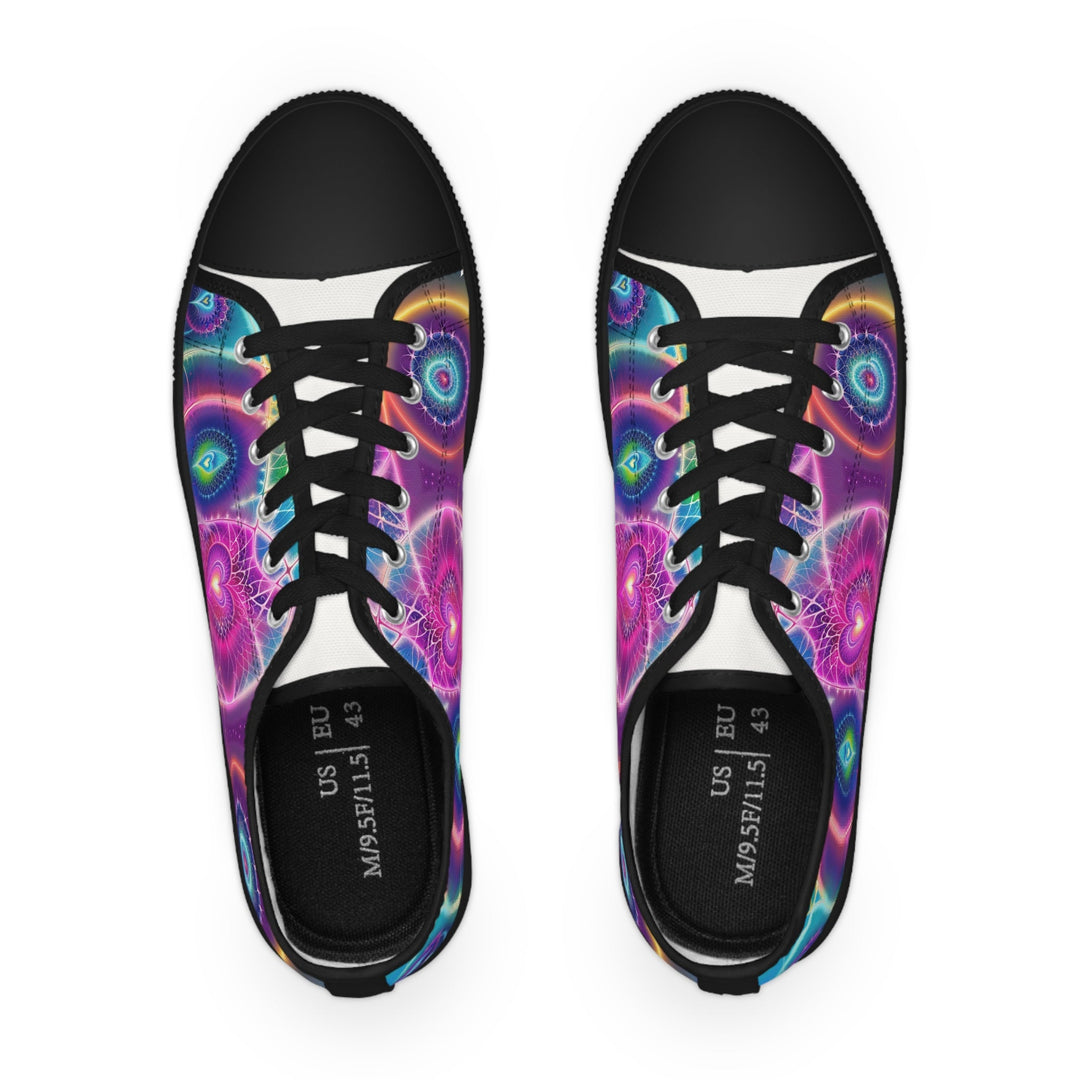 Vibrant Ethereal Symmetry - Men's Lowtop Sneakers - Shoes - g(0D·IO) - US 5 - Black sole -