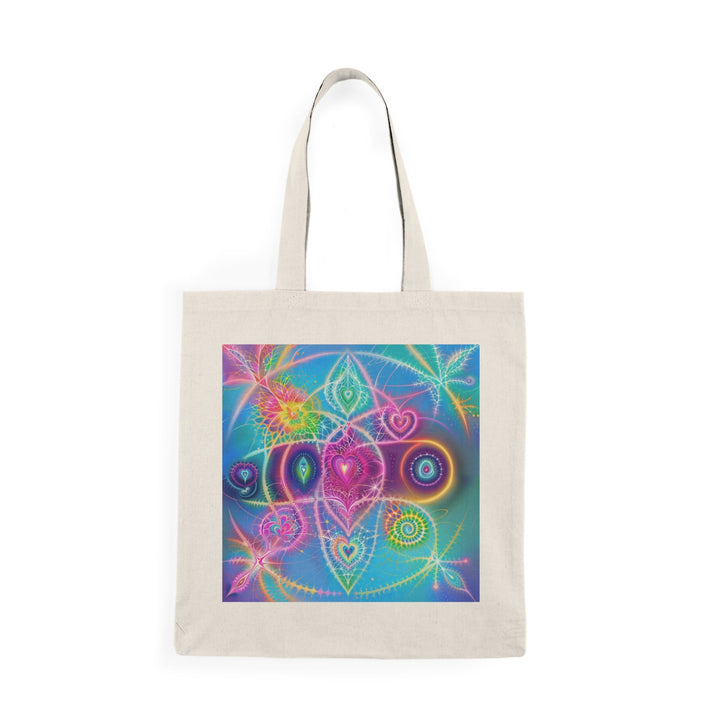 Vibrant Ethereal Symmetry - Natural Tote Bag - Bags - g(0D·IO) - 15" x 16" - Natural -