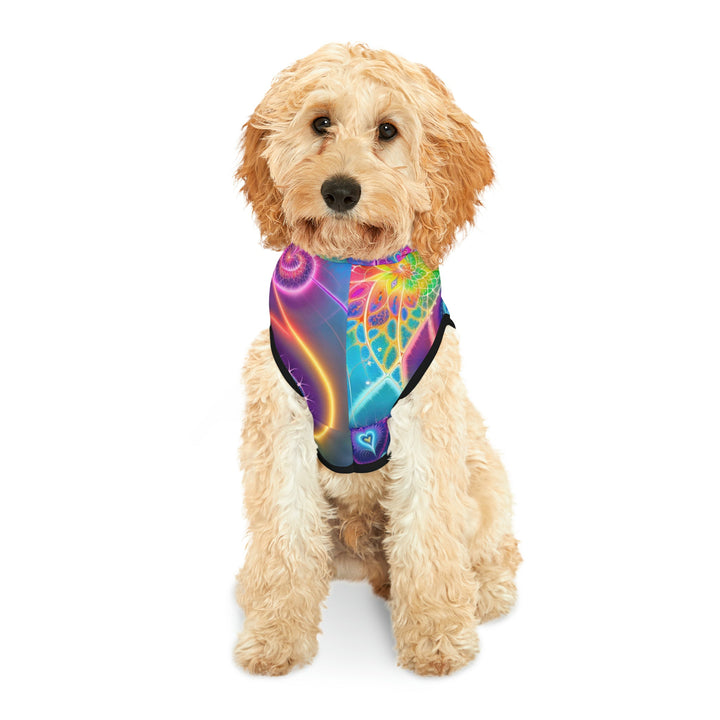 Vibrant Ethereal Symmetry - Pet Hoodie - Pets - g(0D·IO) - XXS - Black Rib -