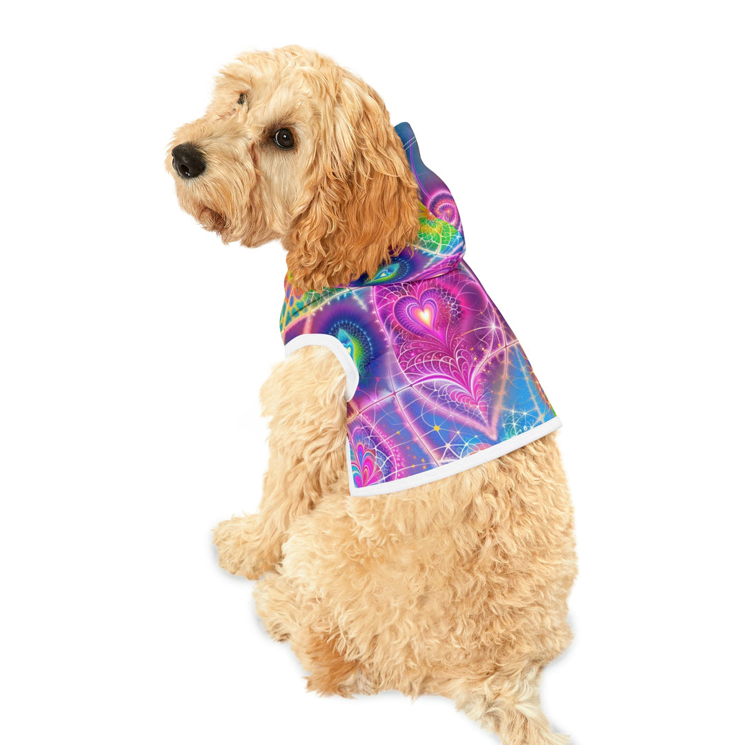 Vibrant Ethereal Symmetry - Pet Hoodie - Pets - g(0D·IO) - XXS - Black Rib -