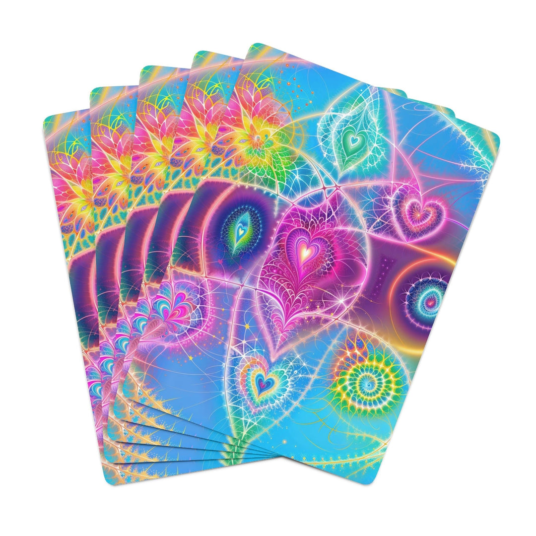 Vibrant Ethereal Symmetry - Poker Cards - Paper products - g(0D·IO) - 2.47" x 3.47" - White - Semi Glossy