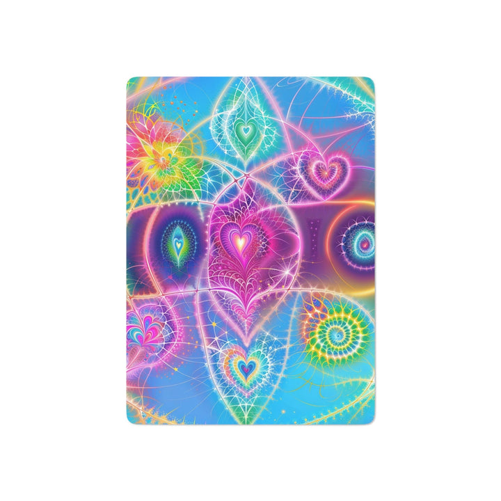 Vibrant Ethereal Symmetry - Poker Cards - Paper products - g(0D·IO) - 2.47" x 3.47" - White - Semi Glossy