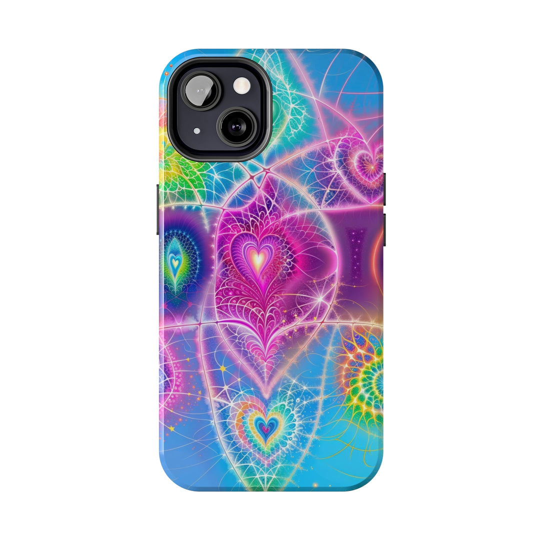 Vibrant Ethereal Symmetry - Tough Phone Case - Phone Case - g(0D·IO) - iPhone 13 Mini - -