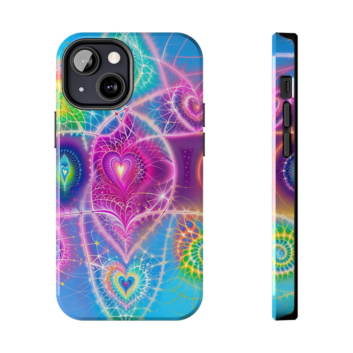 Vibrant Ethereal Symmetry - Tough Phone Case - Phone Case - g(0D·IO) - iPhone 13 Mini - -