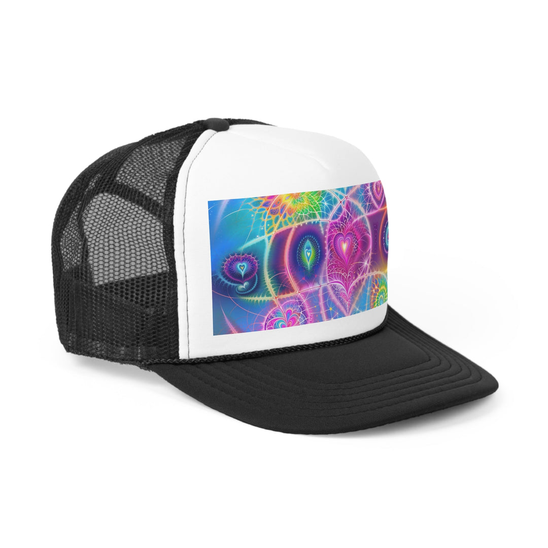 Vibrant Ethereal Symmetry - Trucker Hat - Hats - g(0D·IO) - Pink - One size -