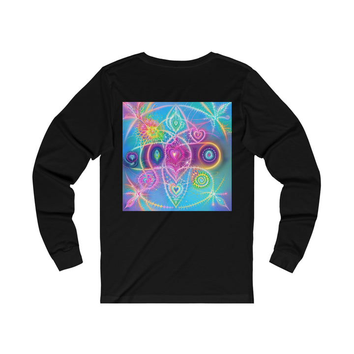 Vibrant Ethereal Symmetry - Unisex Jersey Long Sleeve Tee - Long-sleeve - g(0D·IO) - S - Heather Forest -