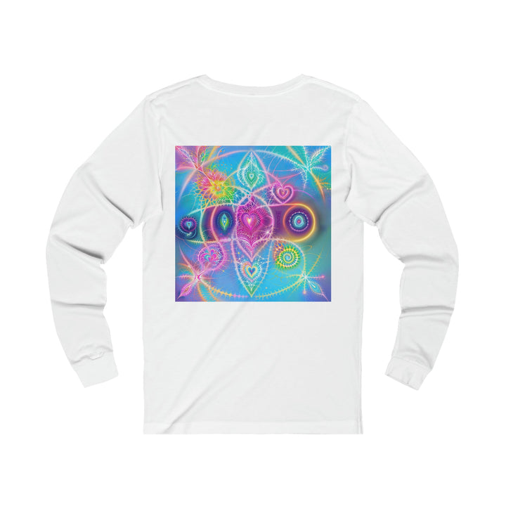 Vibrant Ethereal Symmetry - Unisex Jersey Long Sleeve Tee - Long-sleeve - g(0D·IO) - S - Heather Forest -