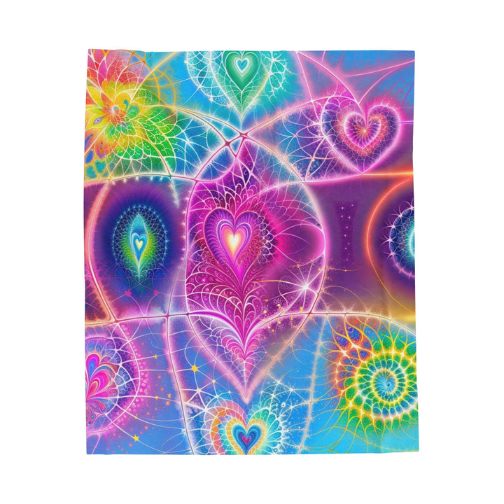 Vibrant Ethereal Symmetry - Velveteen Plush Blanket - All Over Prints - g(0D·IO) - 50" × 60" - -