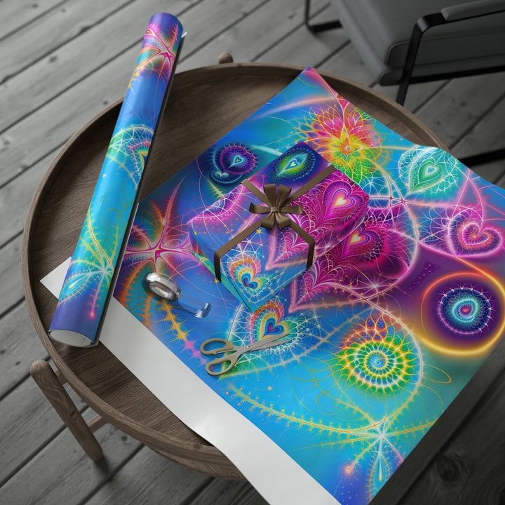 Vibrant Ethereal Symmetry - Wrapping Paper - Home Decor - g(0D·IO) - 30" x 180" - Matte -