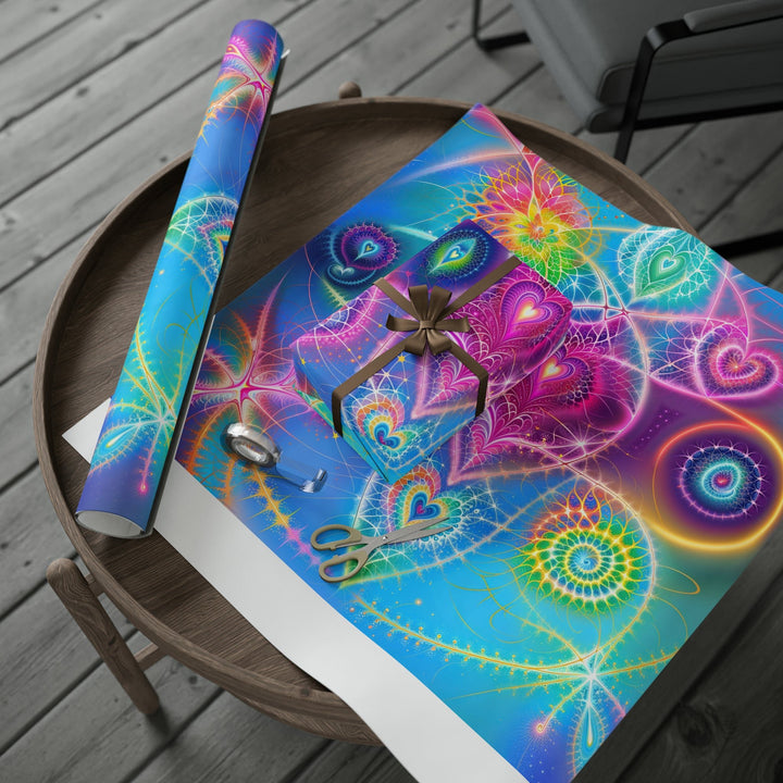 Vibrant Ethereal Symmetry - Wrapping Paper - Home Decor - g(0D·IO) - 30" x 180" - Matte -