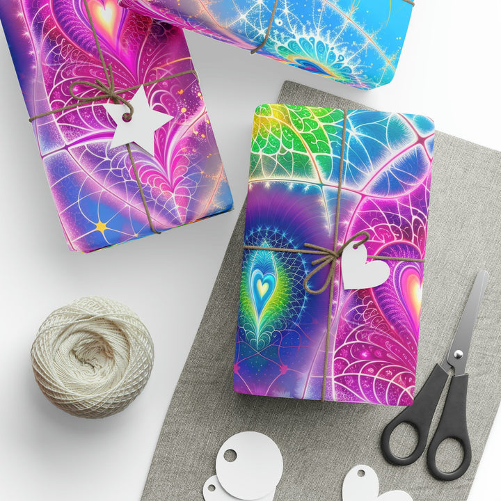 Vibrant Ethereal Symmetry - Wrapping Paper - Home Decor - g(0D·IO) - 30" x 180" - Matte -