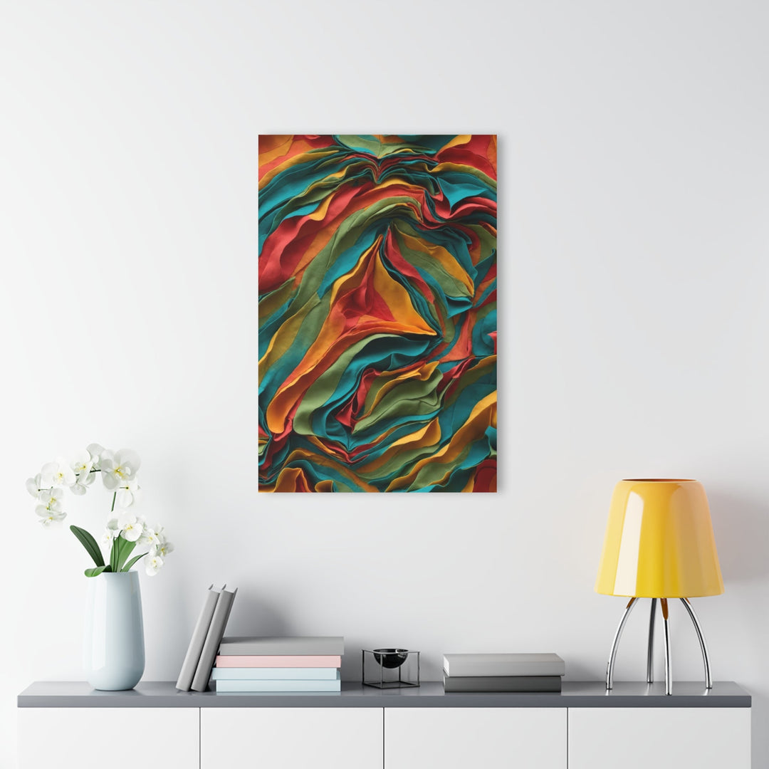 Vibrant Fabric Waves - Acrylic Prints (French Cleat Hanging) - Home Decor - g(0D·IO) - 24" x 36" (Vertical) - 0.25'' -