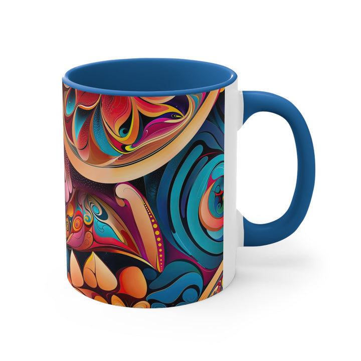 Vibrant Floral Essence - Accent Coffee Mug - Mug - g(0D·IO) - Pink - 11oz -