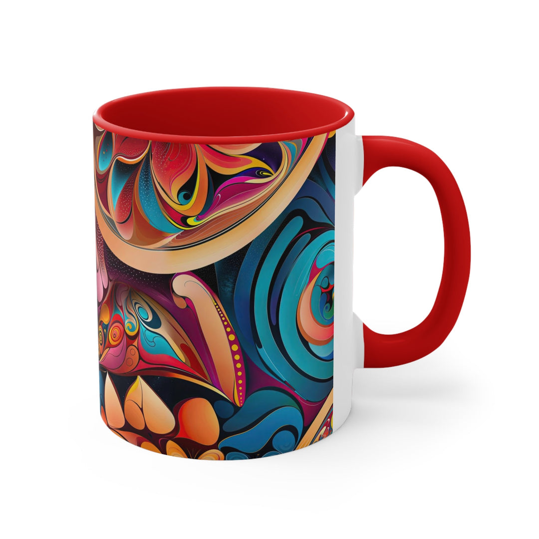 Vibrant Floral Essence - Accent Coffee Mug - Mug - g(0D·IO) - Pink - 11oz -